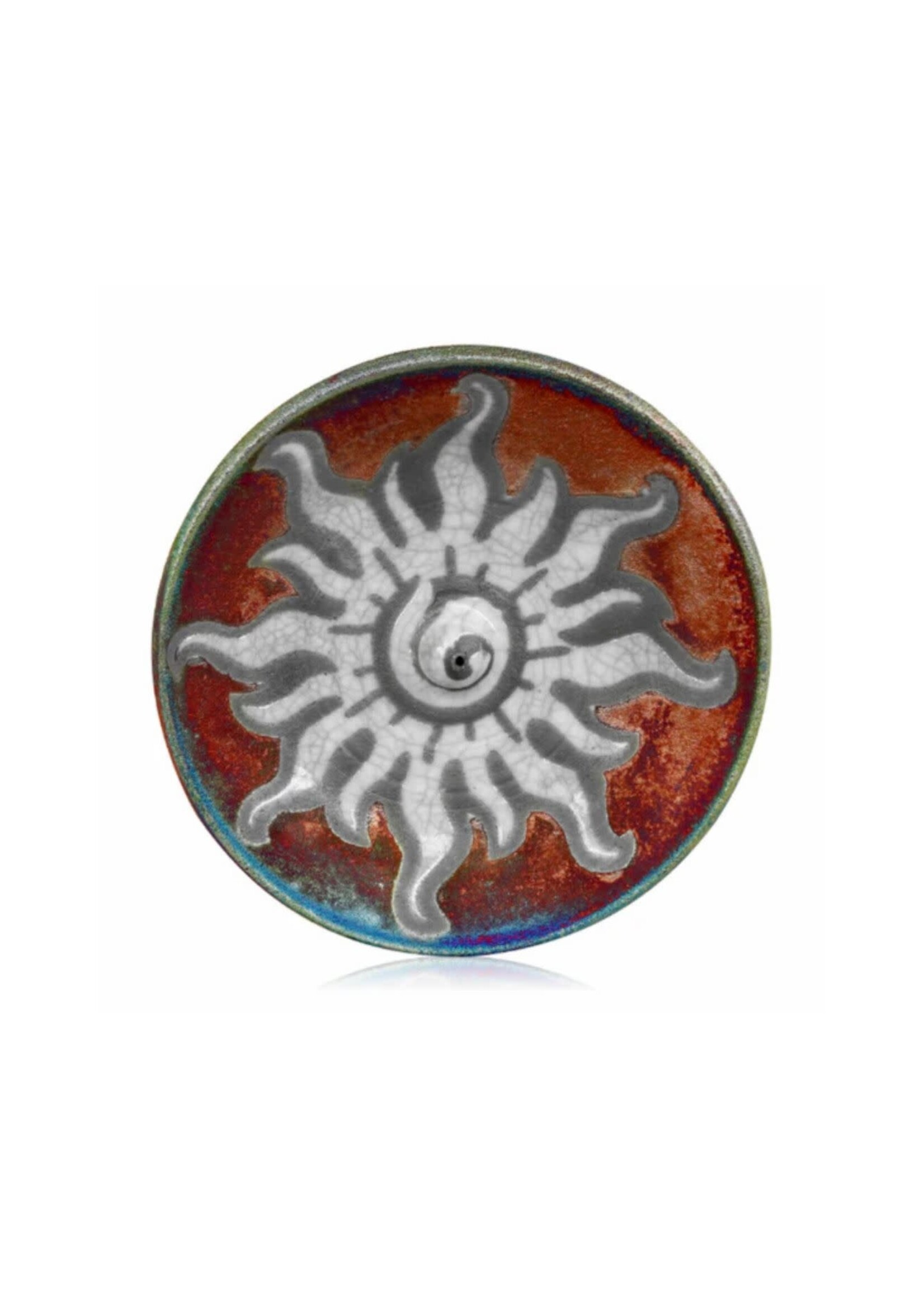 Raku Incense Burners Sun