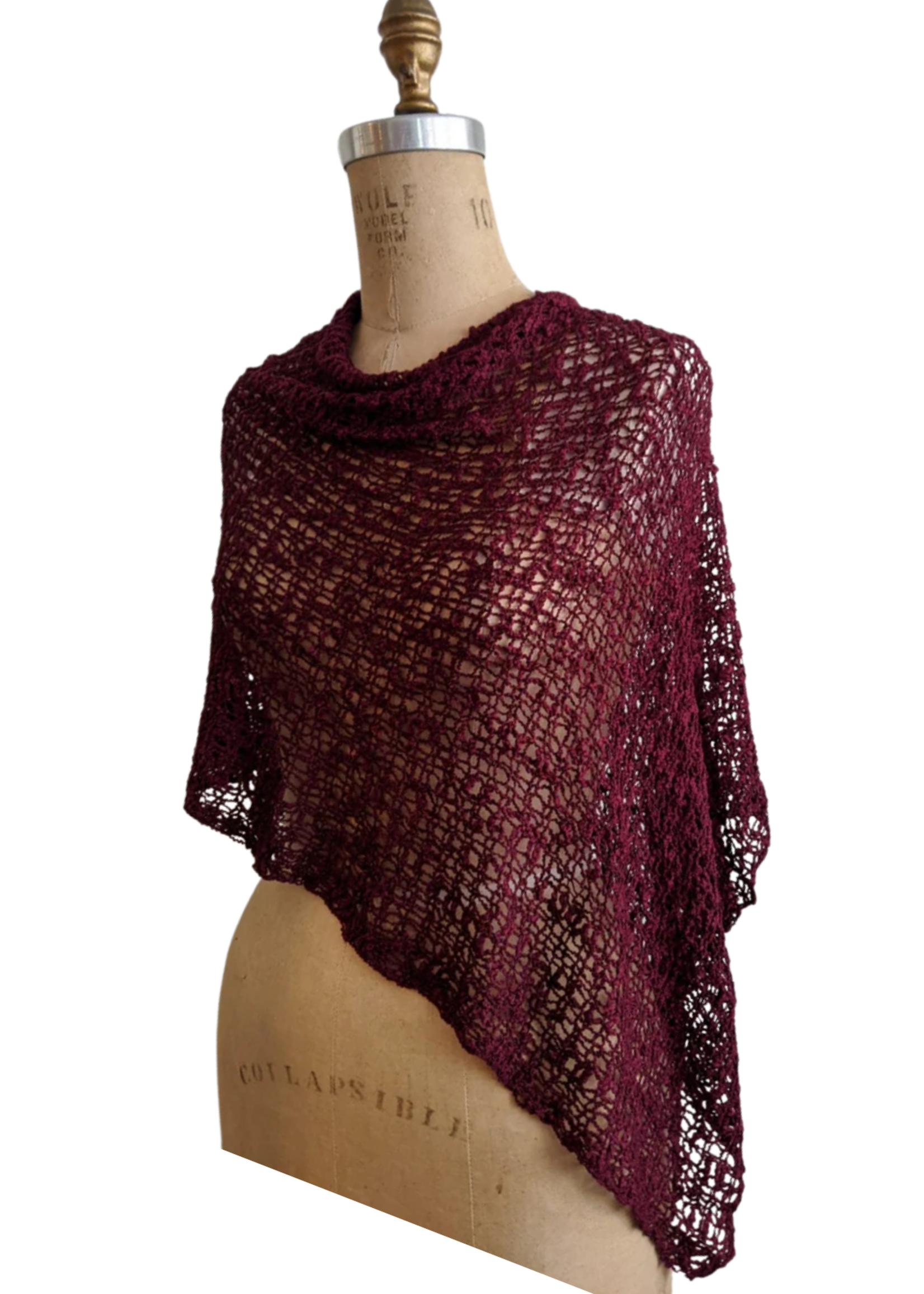 Popcorn Knit 3 Way Burgundy