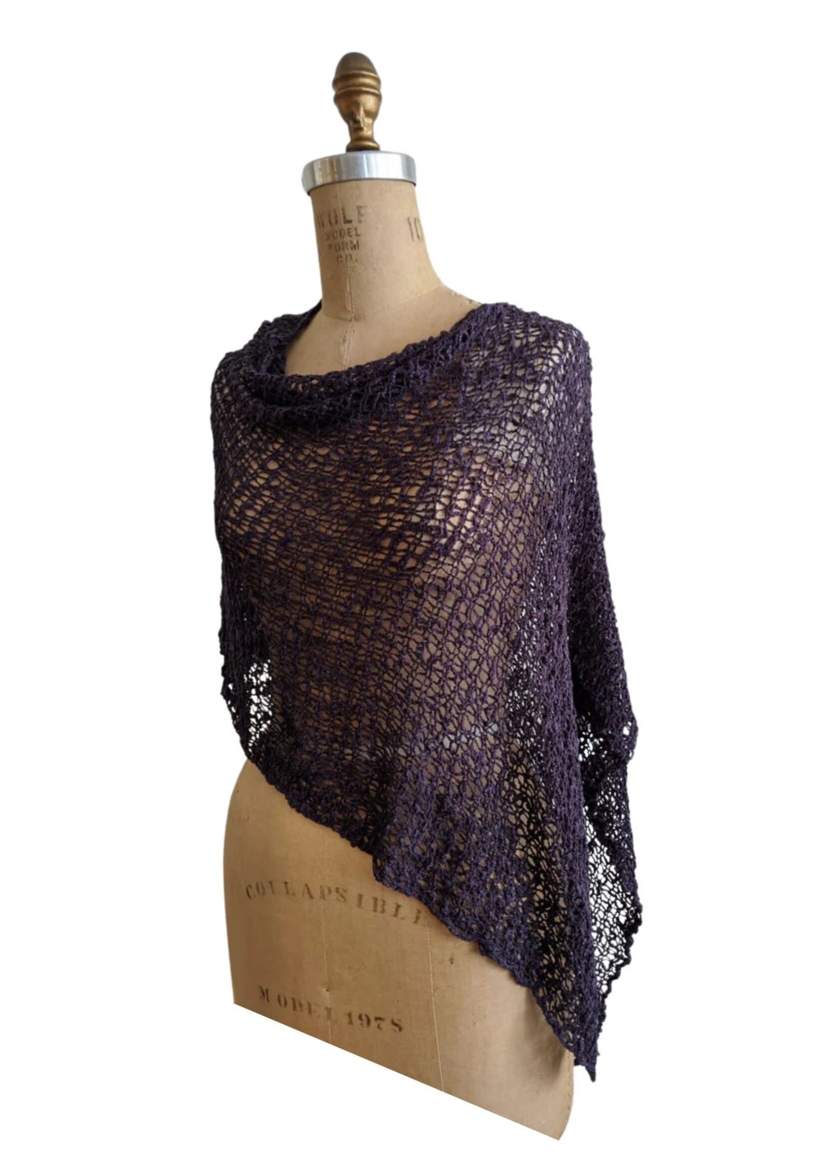 Popcorn Knit 3 Way Dark Grape