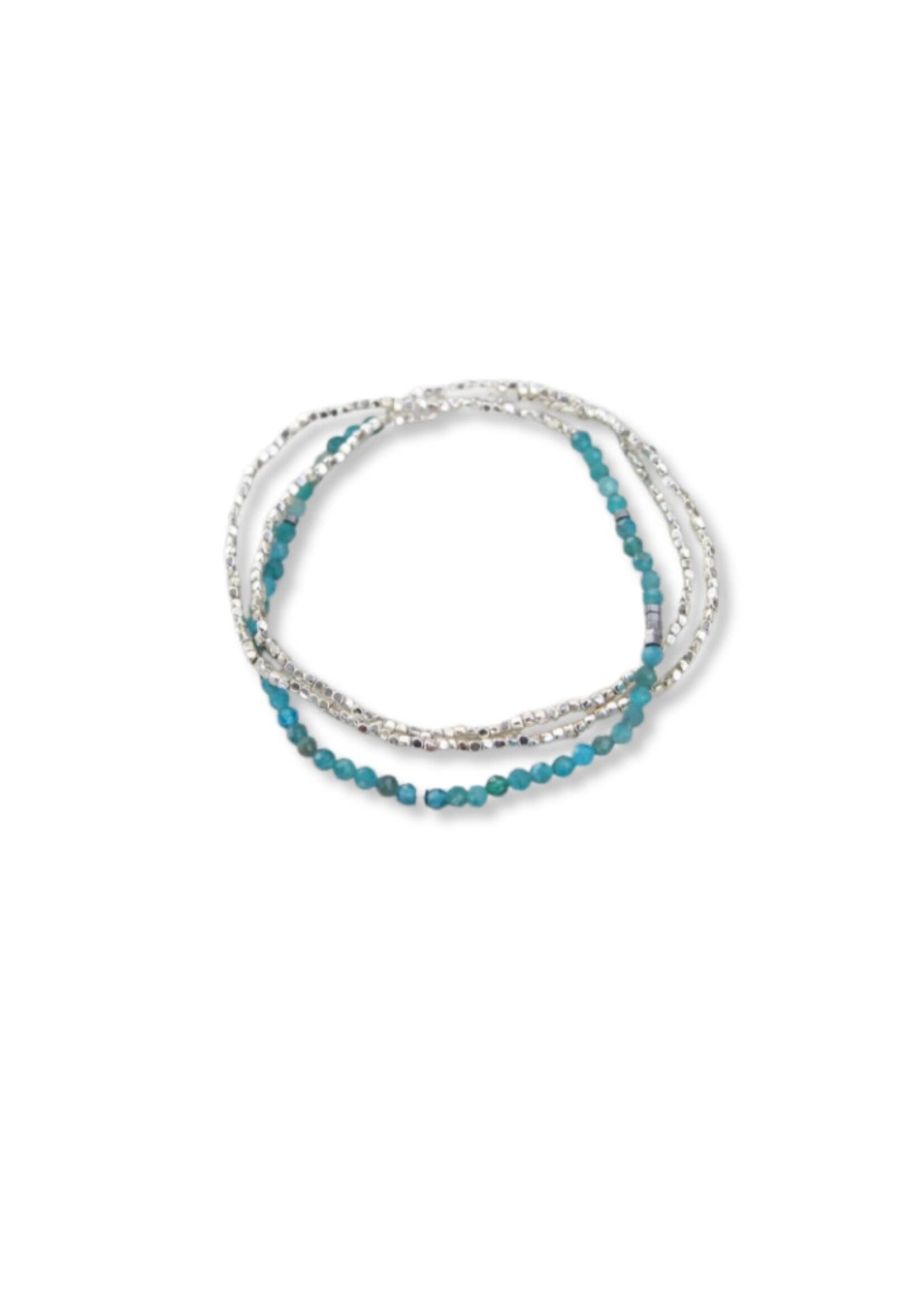 Scout Bracelet/Necklace Apatite Silver Stone of Inspiration