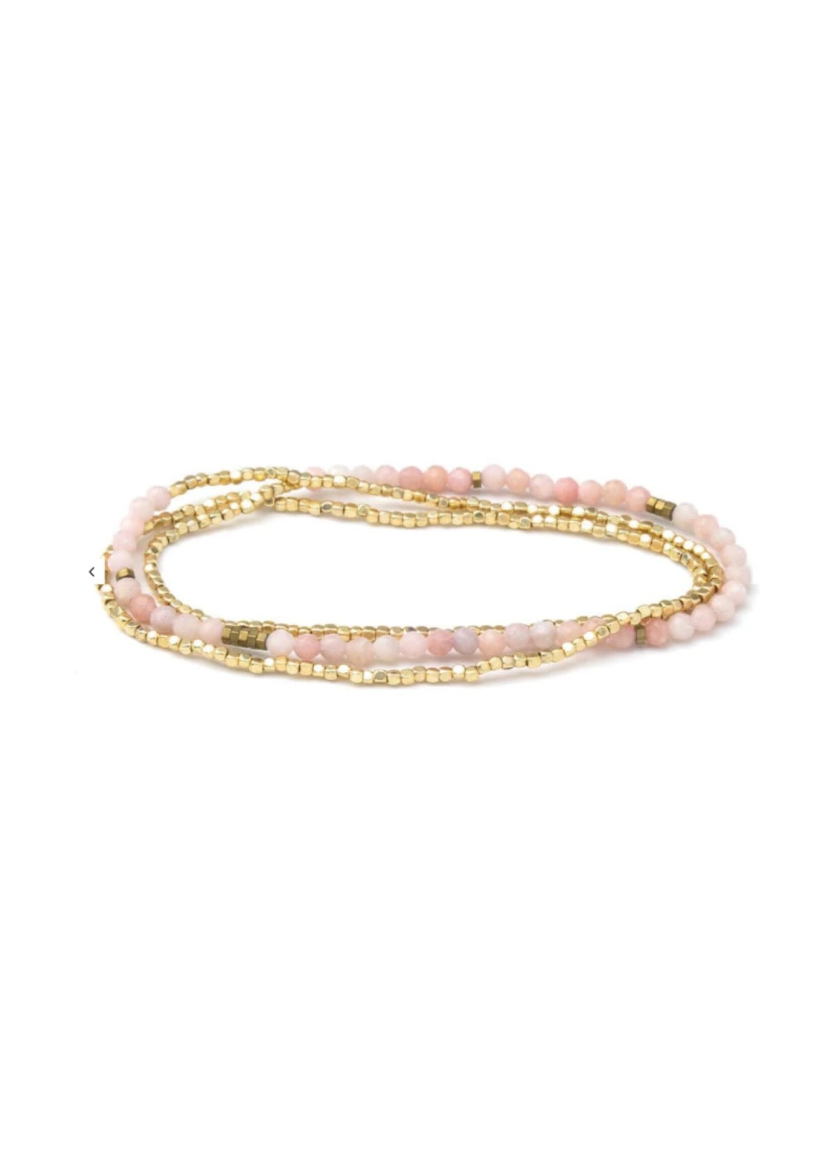 Bracelet/Necklace Pink Opal Gold