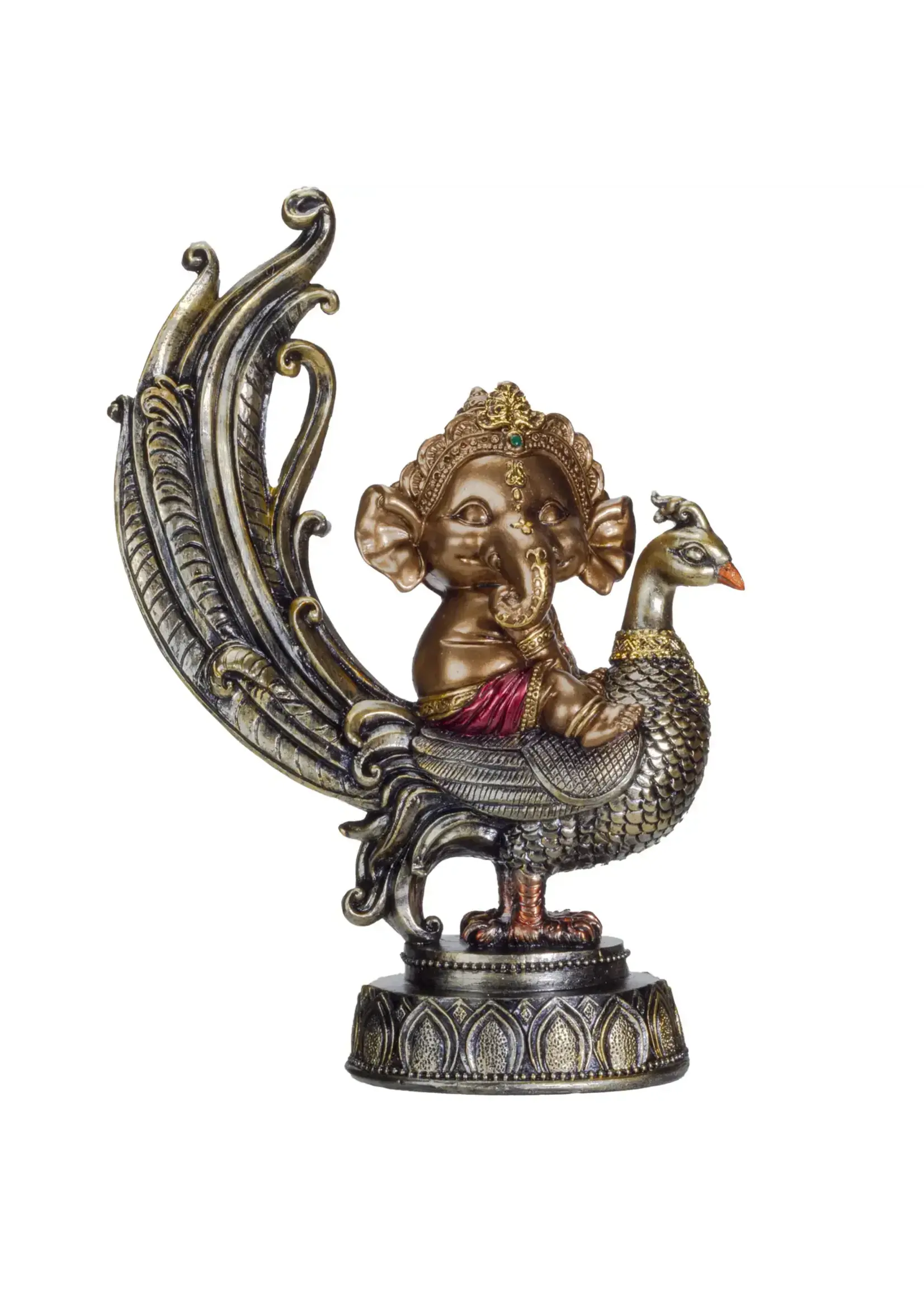 Statue Ganesha on Peacock