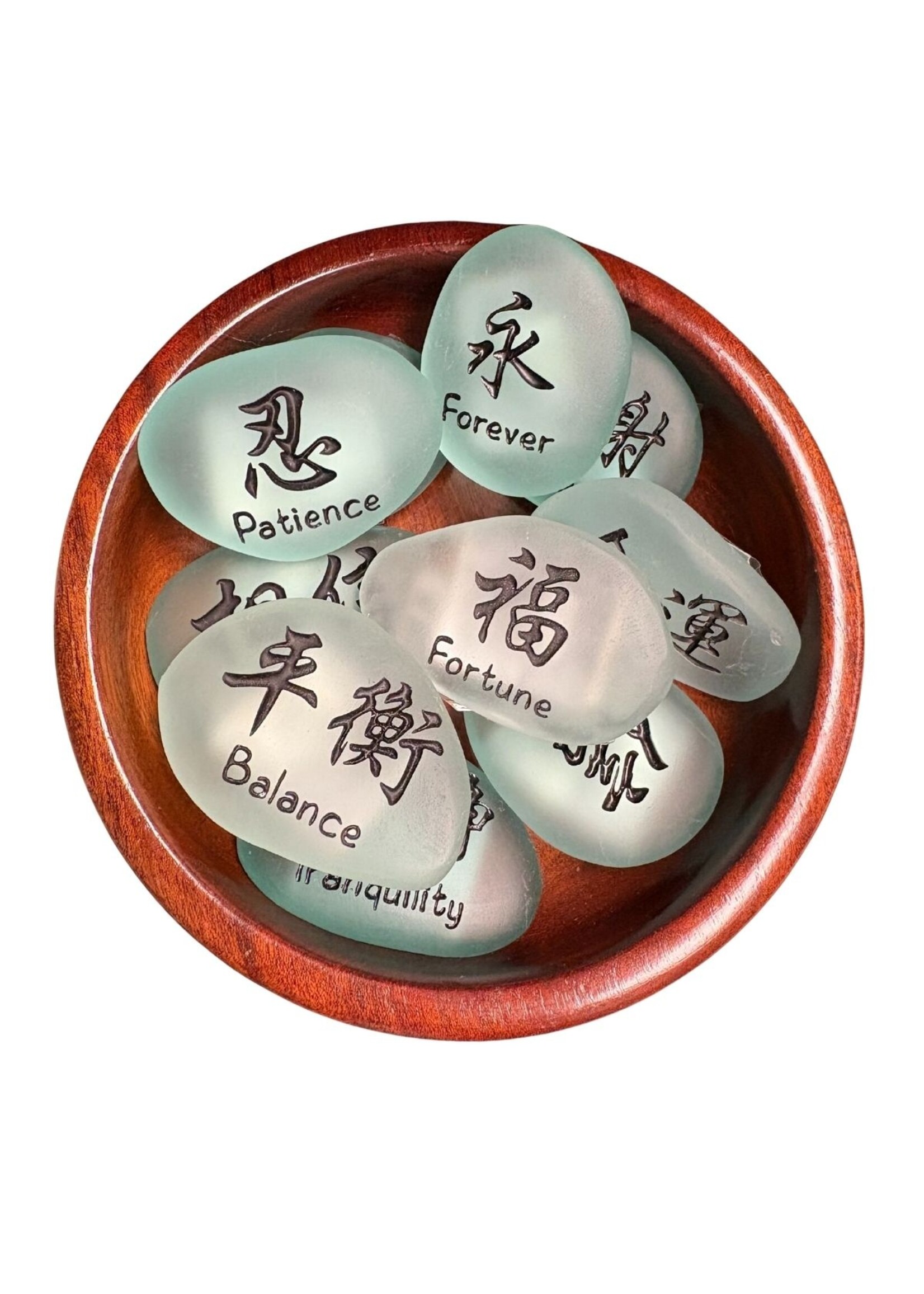 Miracle Stones - engraved with Kanji Words 1.5-2" Courage