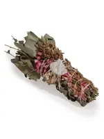 Andaluca Pink / Yellow Flower W/ Quartz Crystal