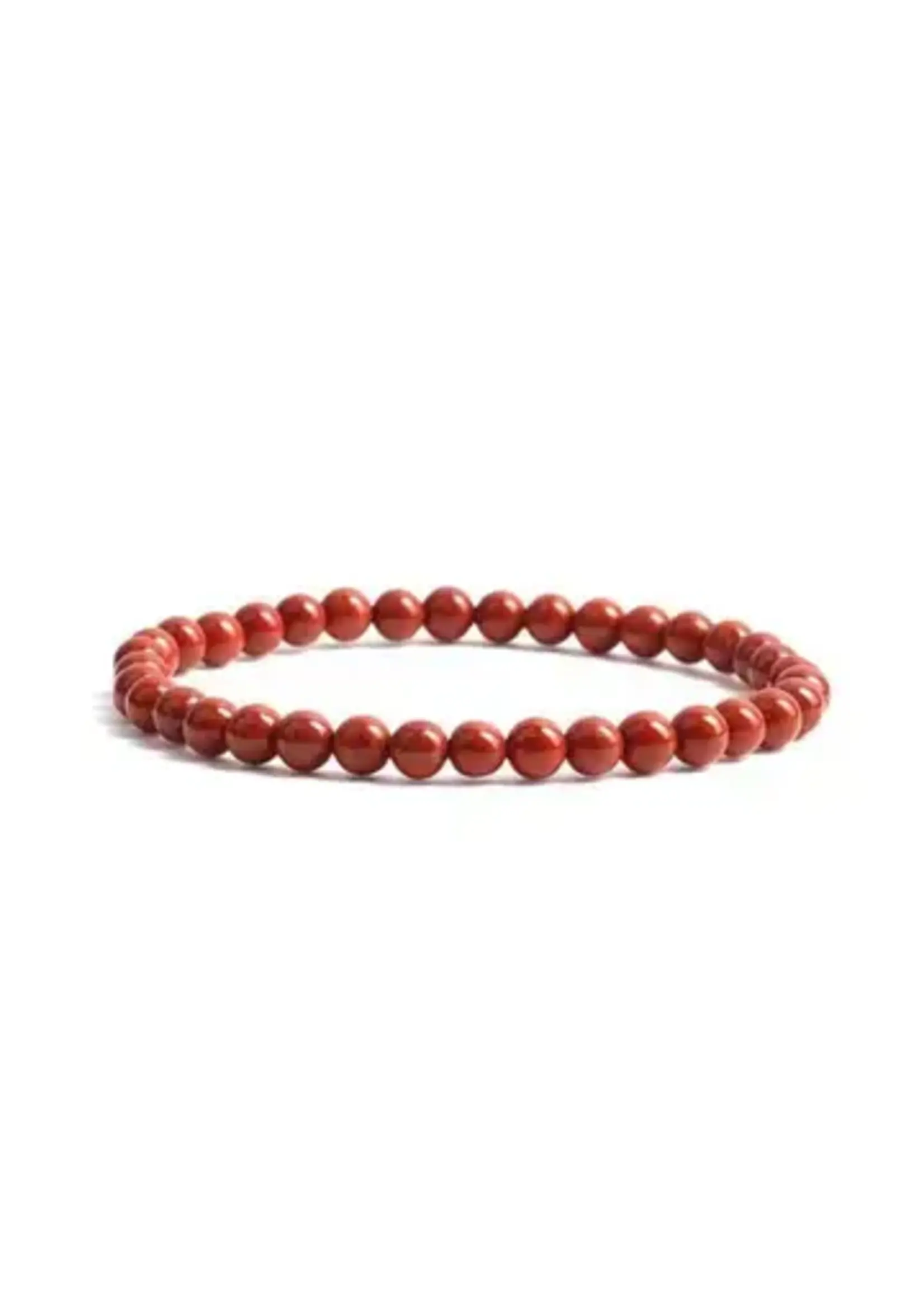 Bracelet Red Jasper Stone of Courage 4mm