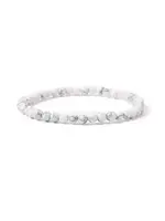 Bracelet White Howlite 4mm