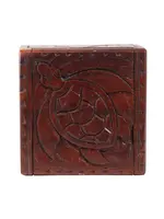 Turtle Wooden Box 3.75" x 3.75"