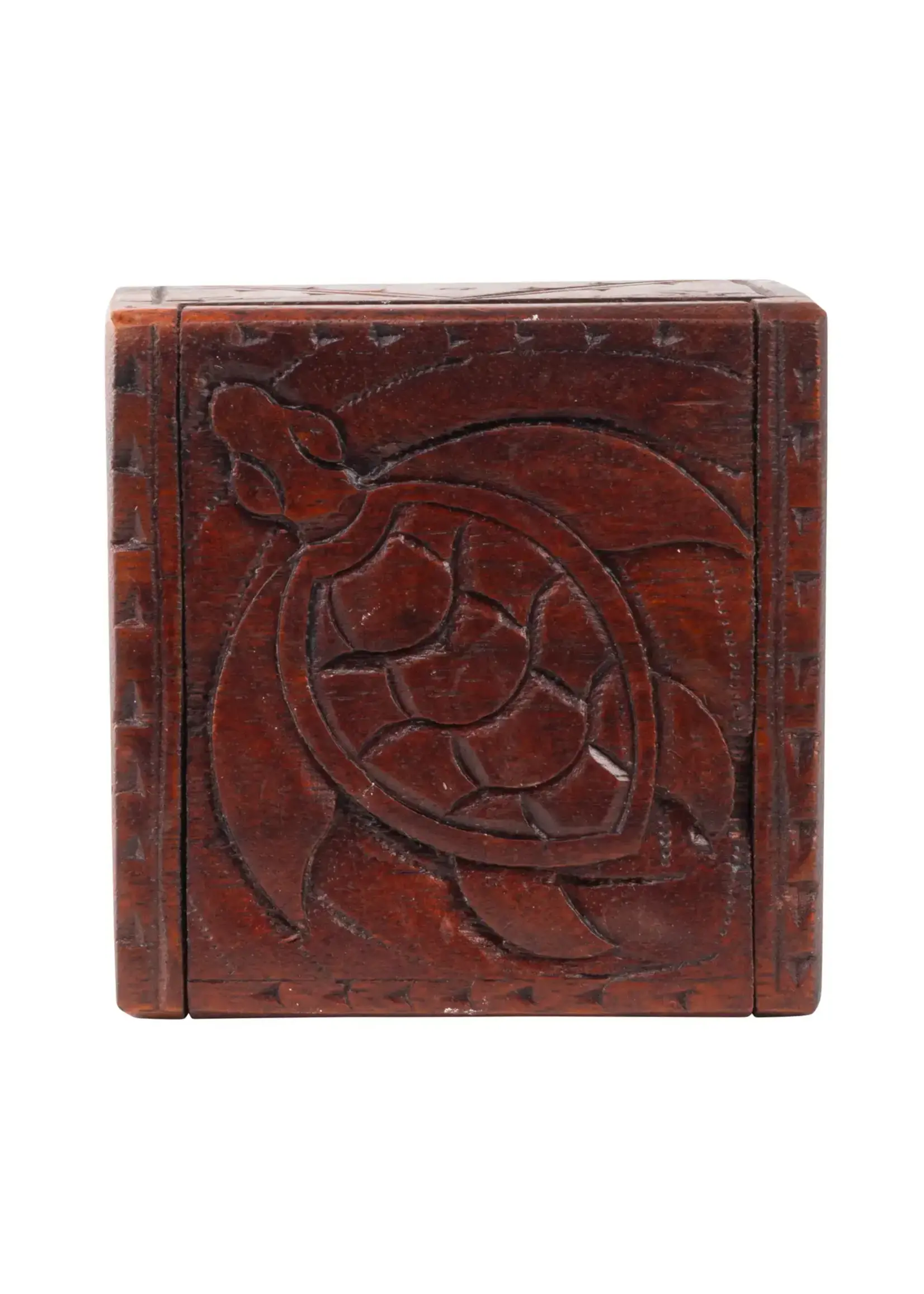 Turtle Wooden Box 3.75" x 3.75"