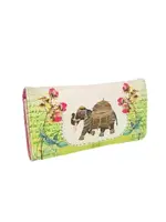 Papaya Wallet Tri Fold Fancy Elephant 8 x 4 in.