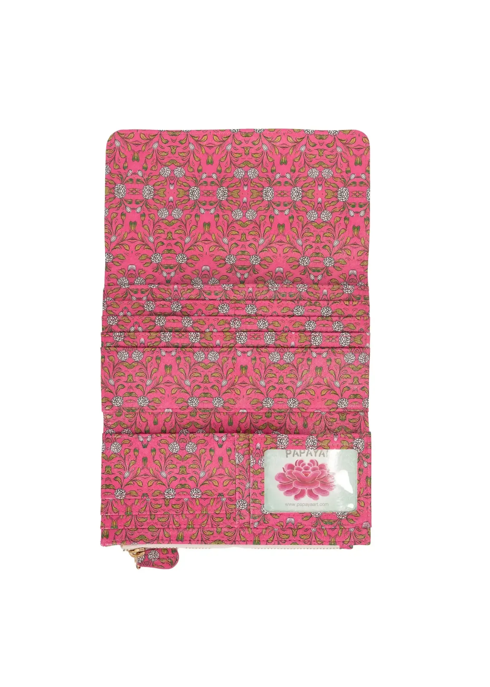 Papaya Tri Fold Wallet Fancy Elephant 8 x 4 x 0.1 in