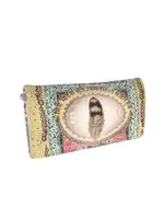 Papaya Wallet Tri Fold Love Feather 8 x 4 in.