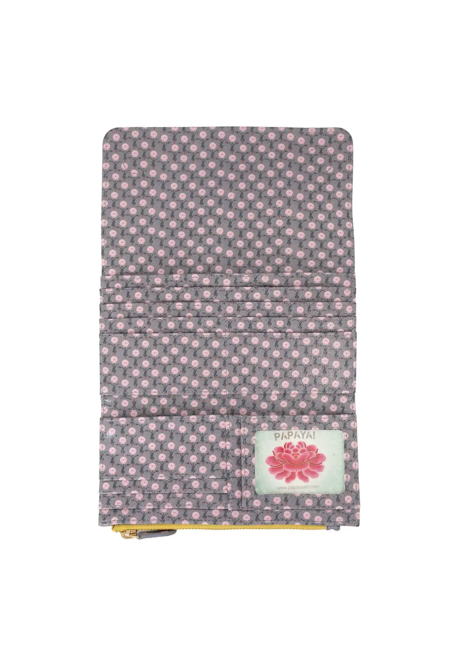 Papaya Wallet Tri Fold Love Feather 8 x 4 in.