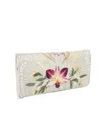 Papaya Wallet Tri Fold Orchid Lace 8 x 4 in.