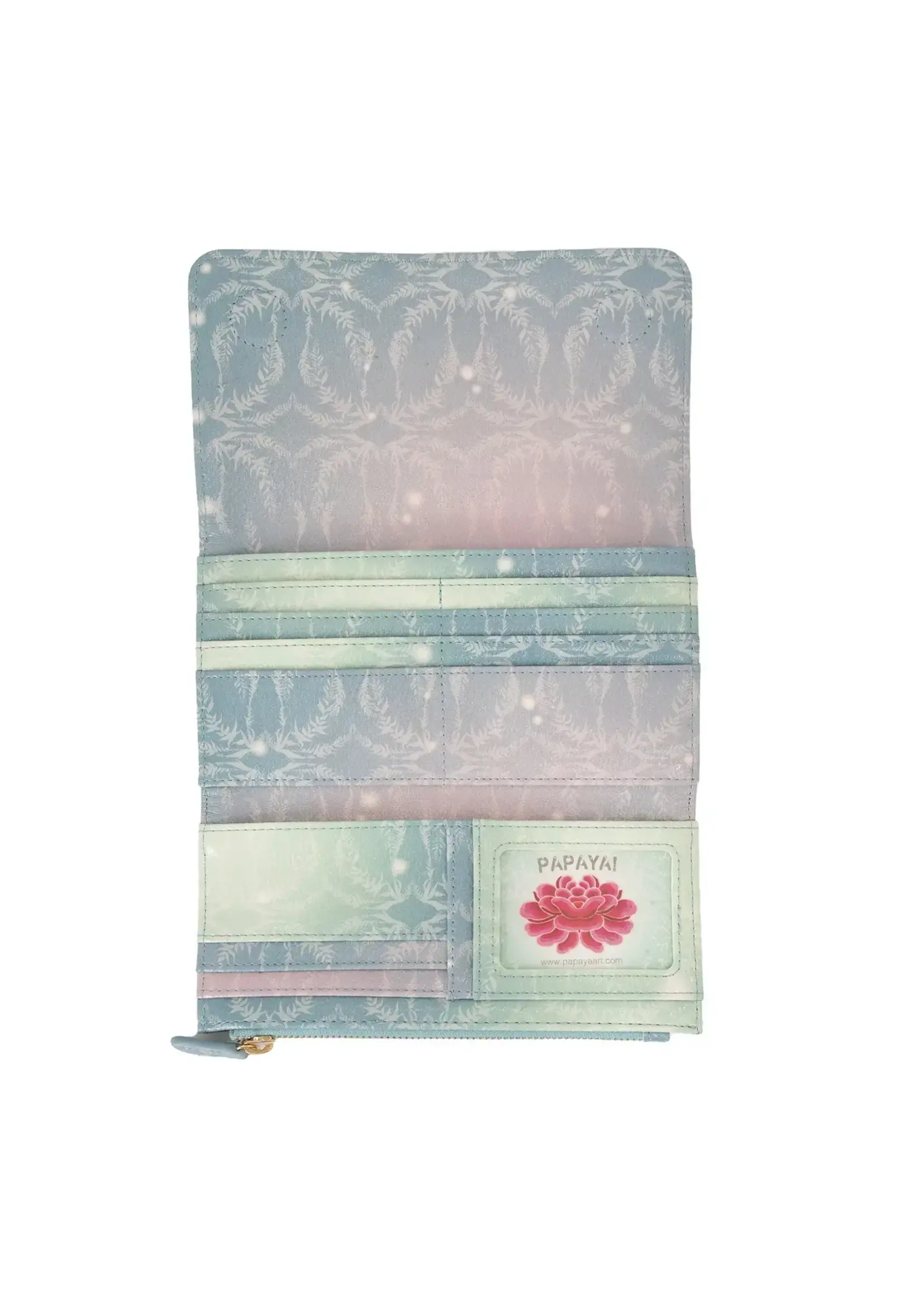 Papaya Wallet Tri Fold Higher Love 8 x 4 in.