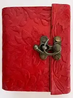Journal Red Embossed 3"x4"