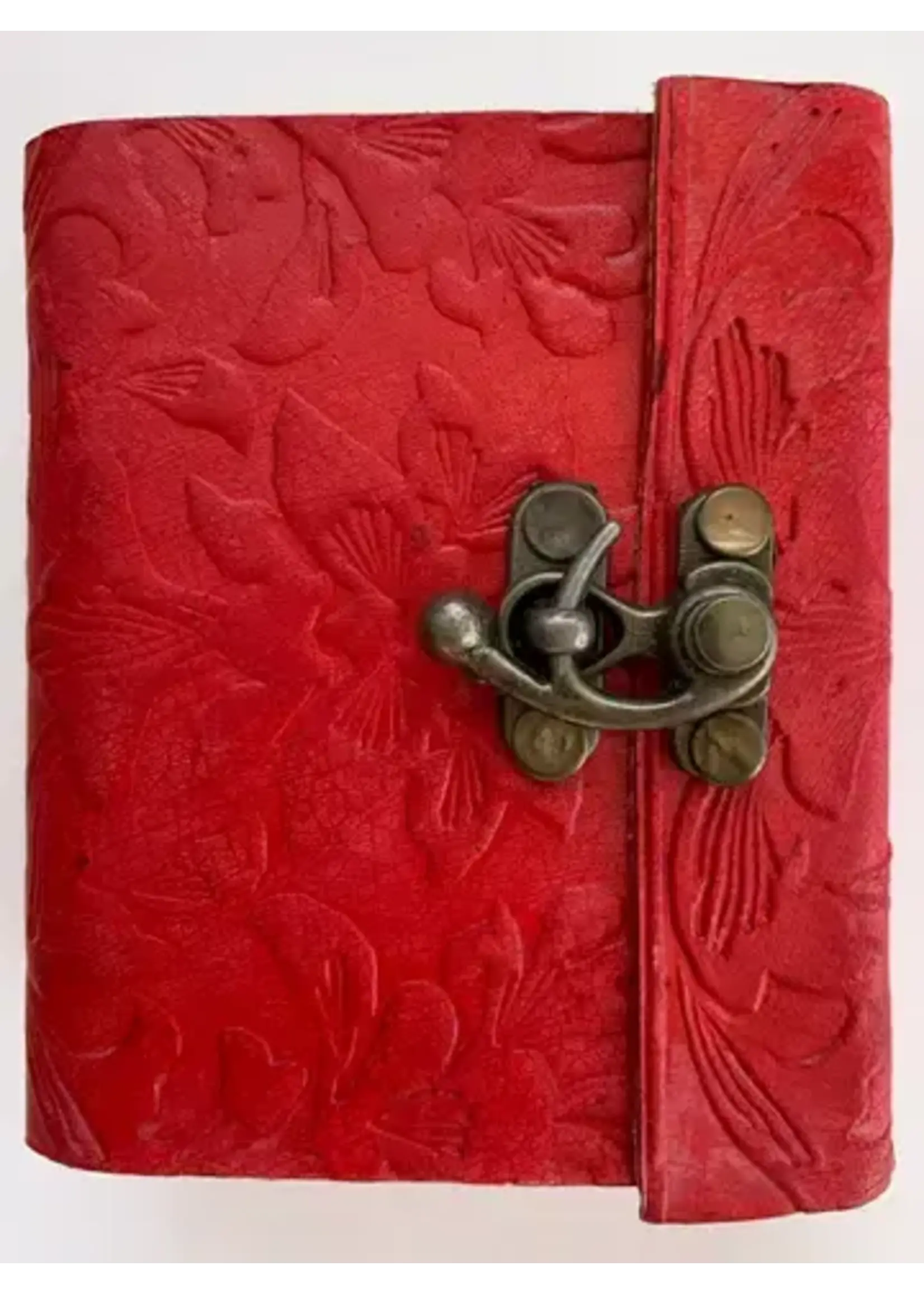 Journal Red Embossed 3"x4"