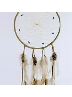 Dream Catcher Tan Natural Hackle & Pheasant Feather 6"