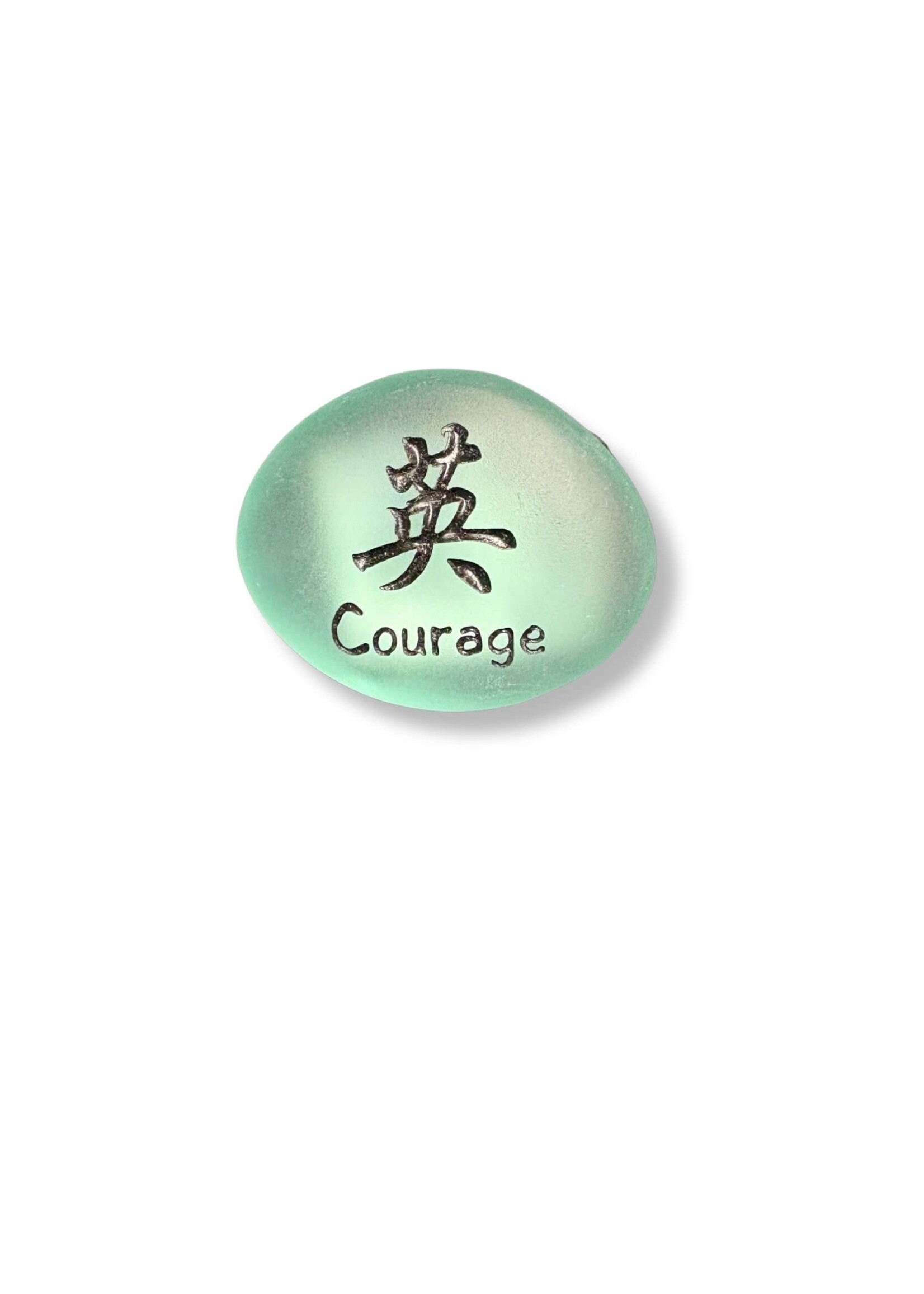 Miracle Stones - engraved with Kanji Words 1.5-2" Courage