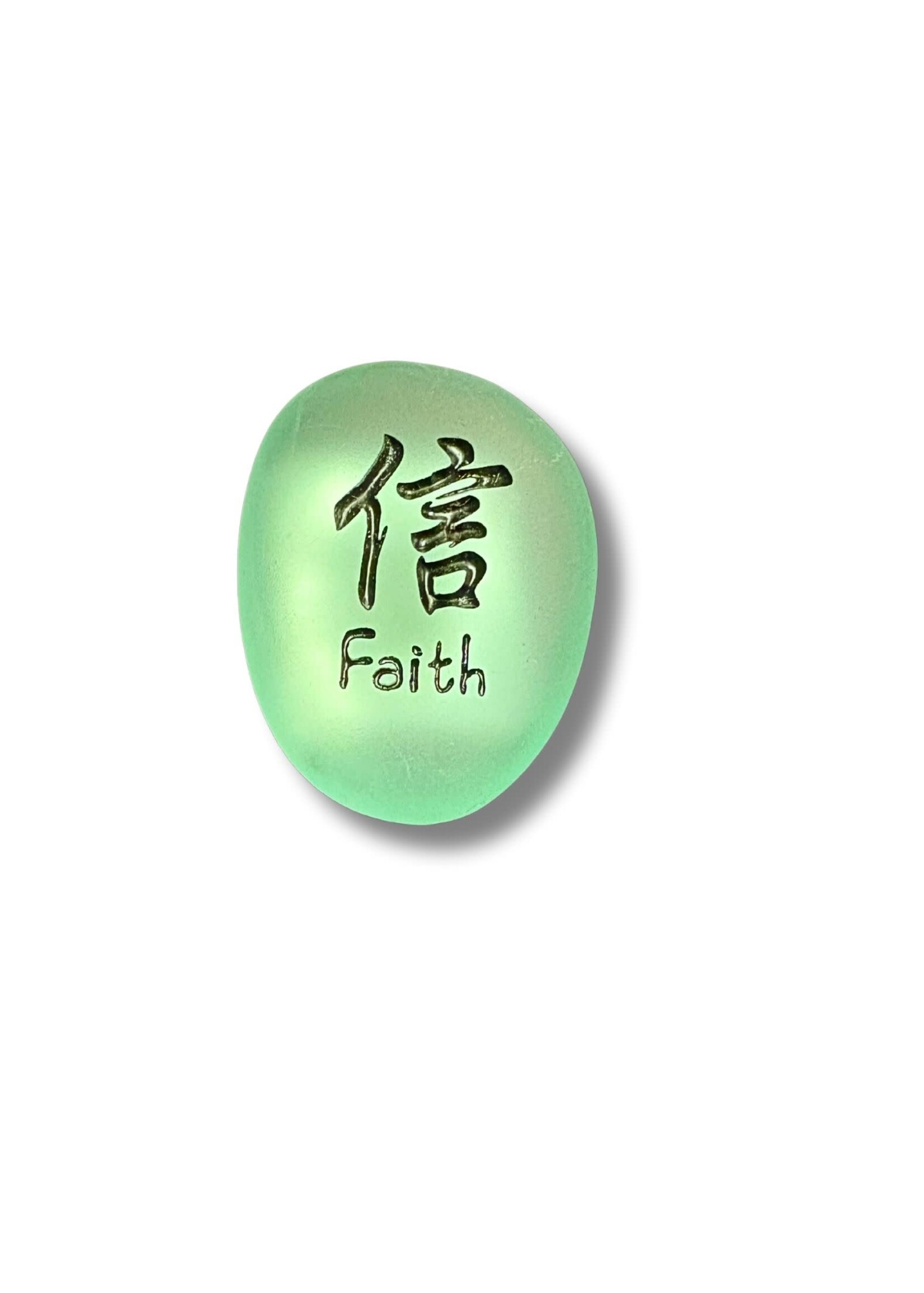 Miracle Stones - engraved with Kanji Words 1.5-2" Faith