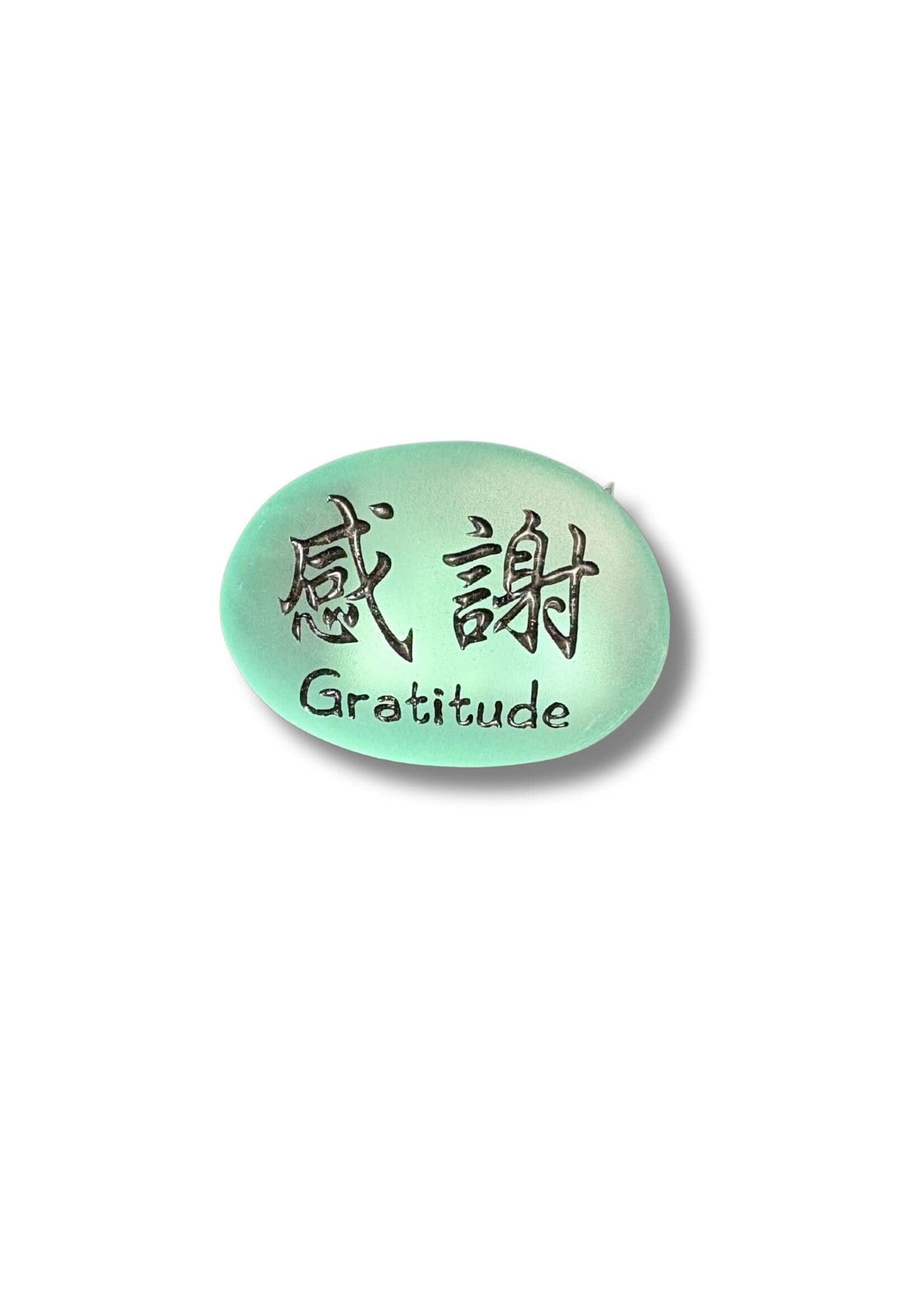 Miracle Stones - engraved with Kanji Words 1.5-2" Gratitude