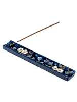 Incense Holder Handpainted Ceramic Plum Blossom 9 inch