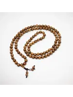 Mala Prayer Gold Phoebe Wood Knotted 108 Bead 8mm