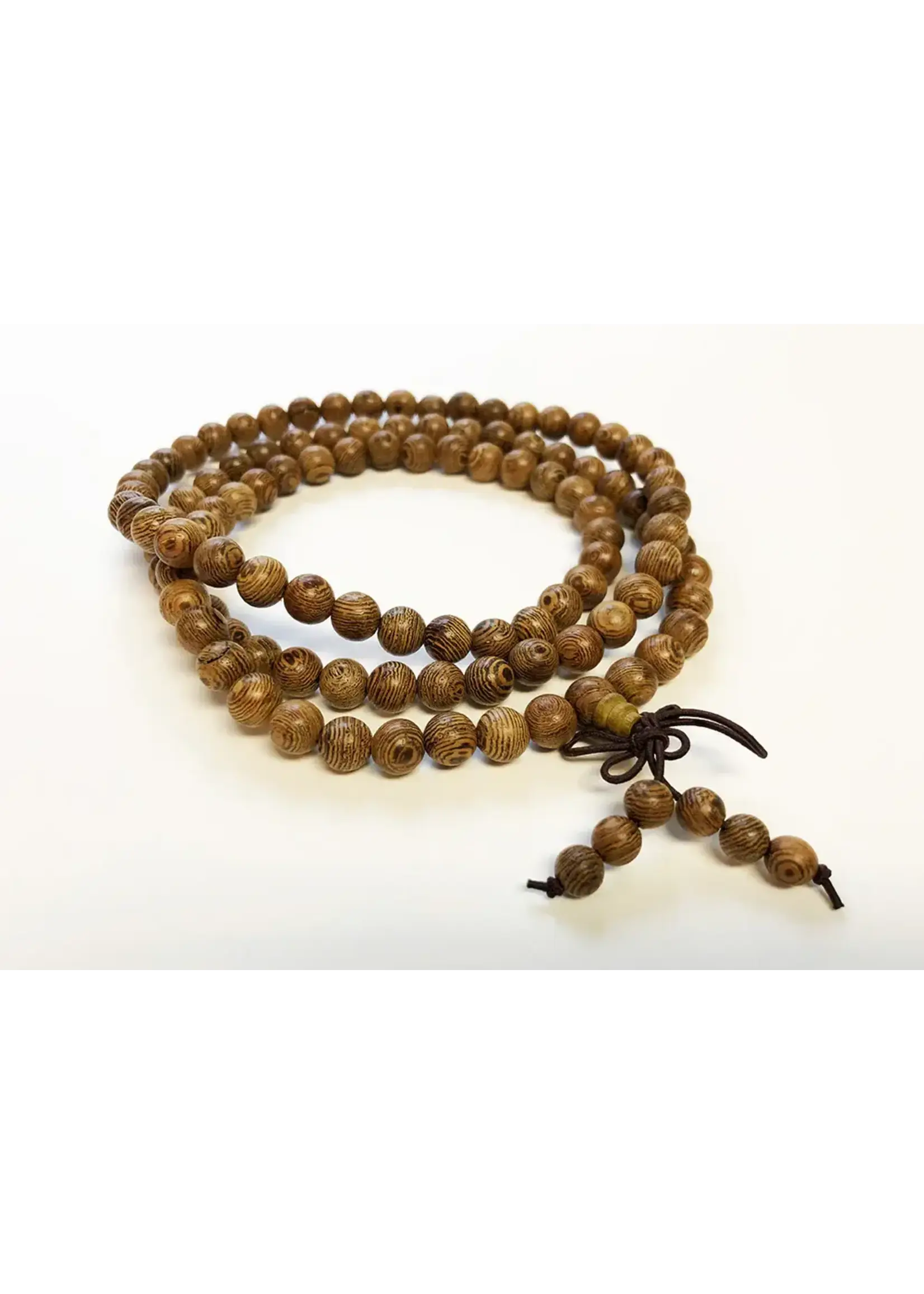 Mala Prayer Gold Phoebe Wood Knotted 108 Bead 8mm