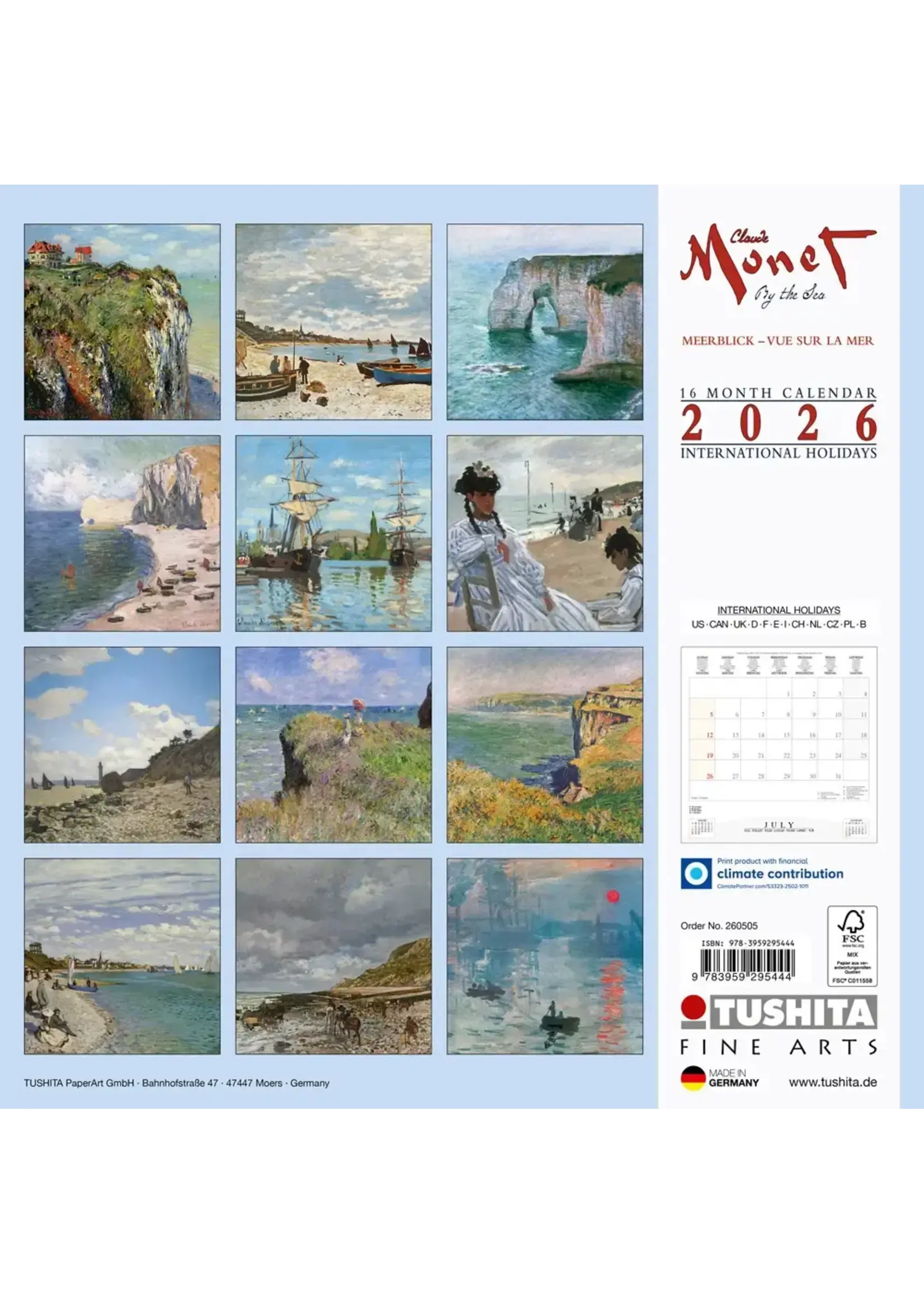 CAL2026 Claude Monet By The Sea