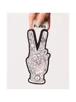 Soul Flower Peace Fingers Sticker