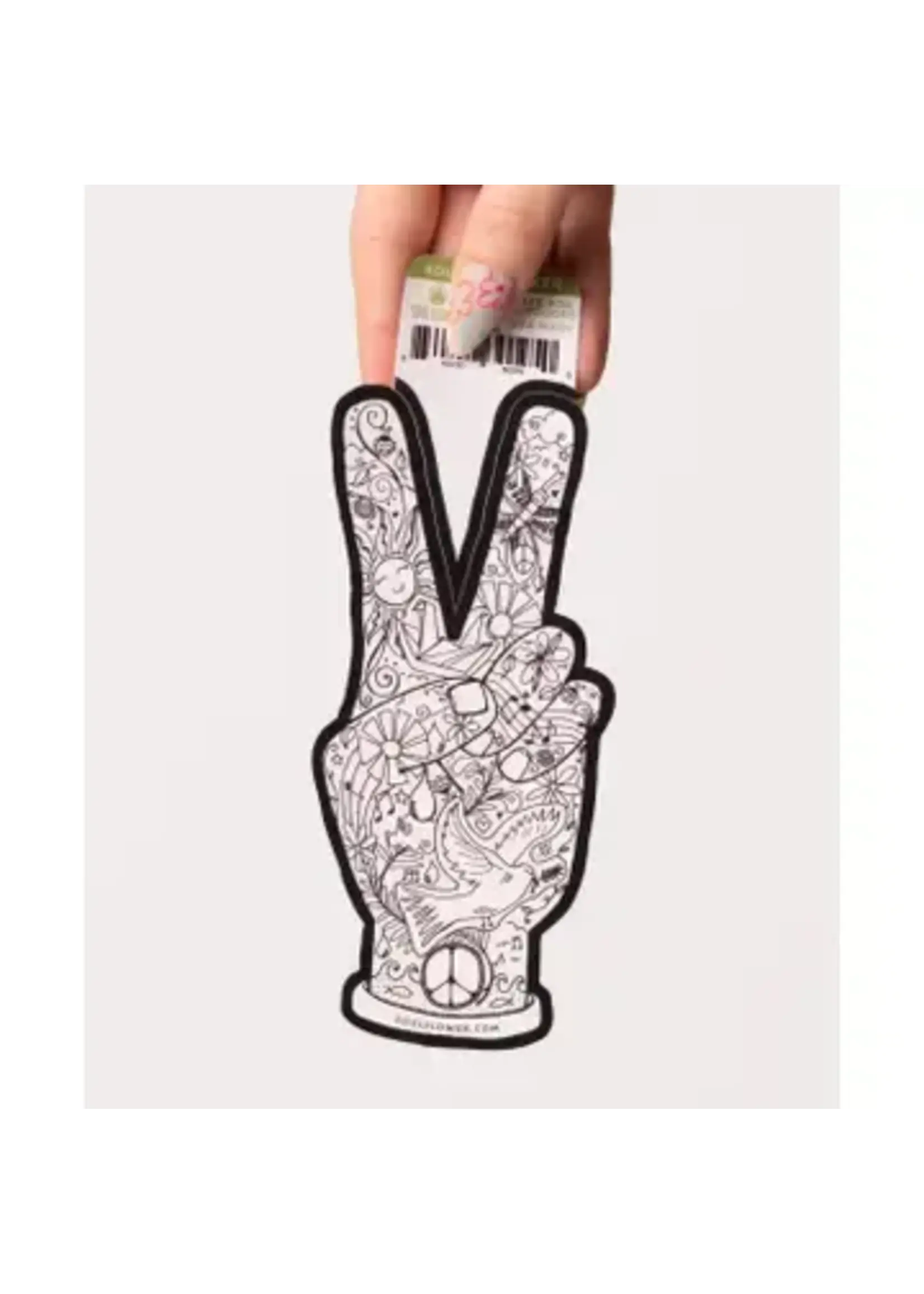 Soul Flower Peace Fingers Sticker