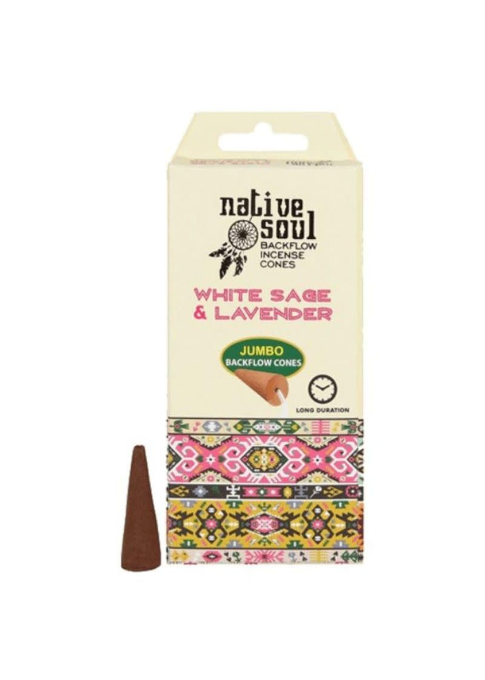 Native Soul Incense White Sage & Lavender Backflow Cone