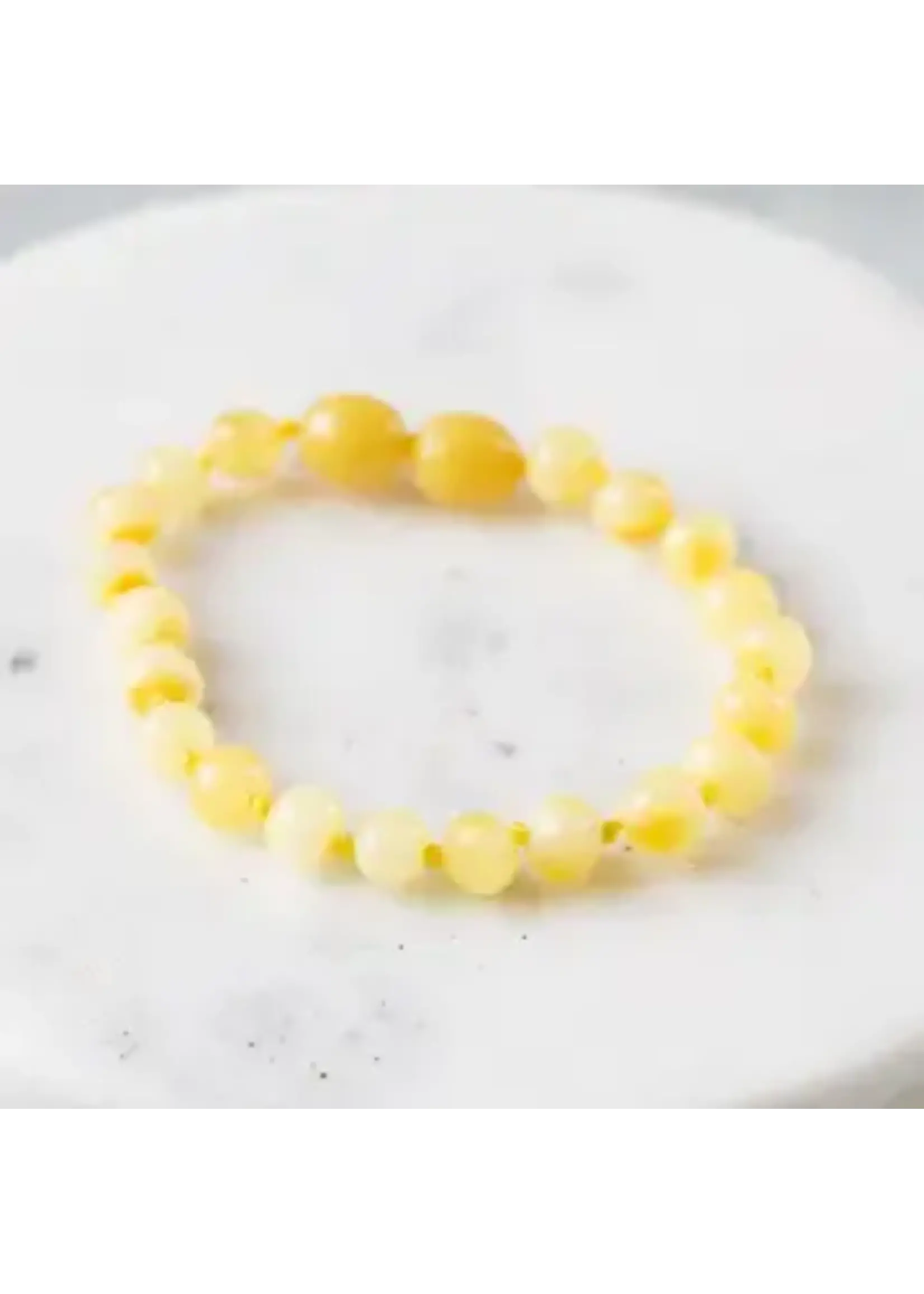 RBAmber Bracelet Butter Baltic Amber 7"