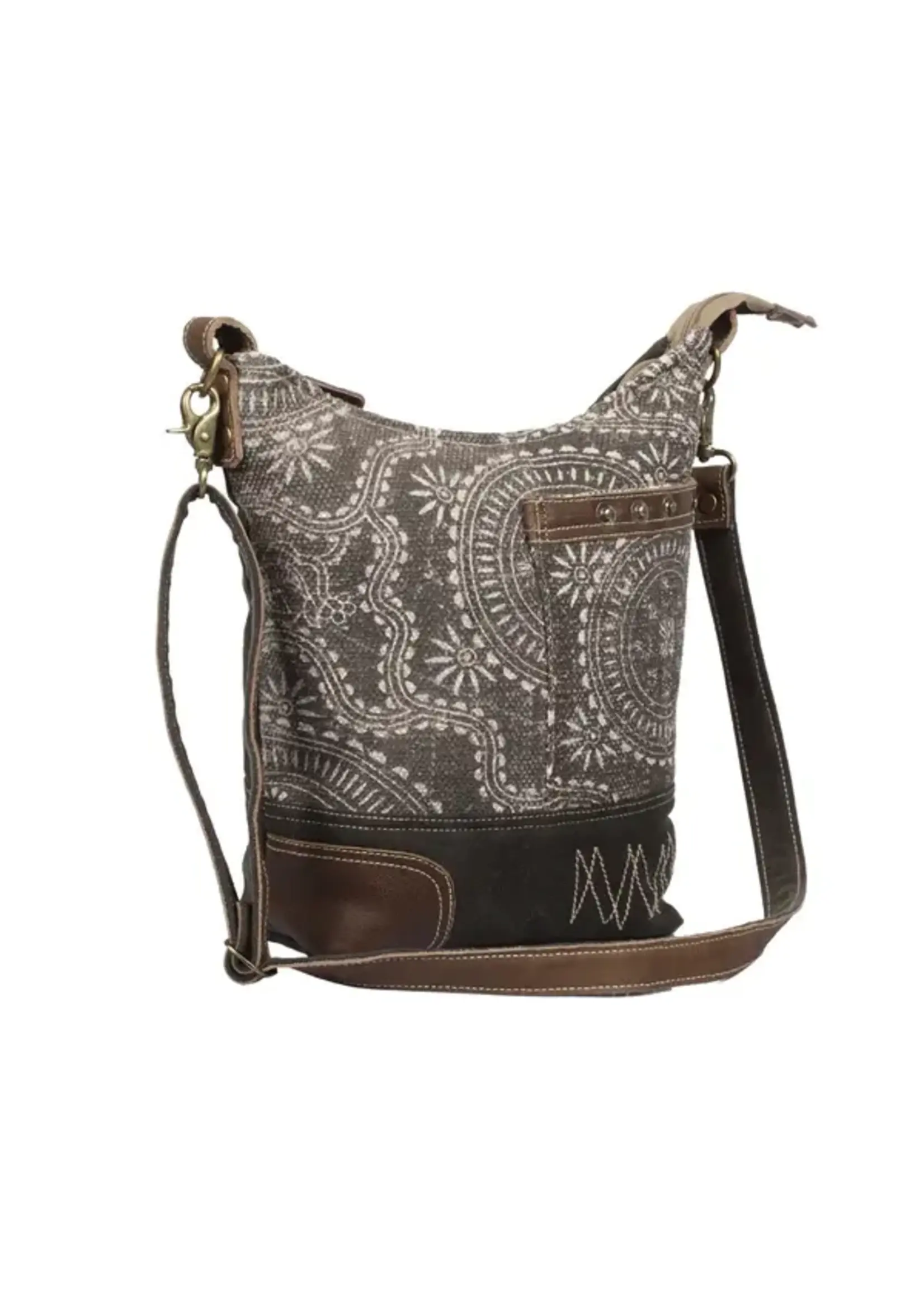 Myra Vintage Carved Shoulder Bag