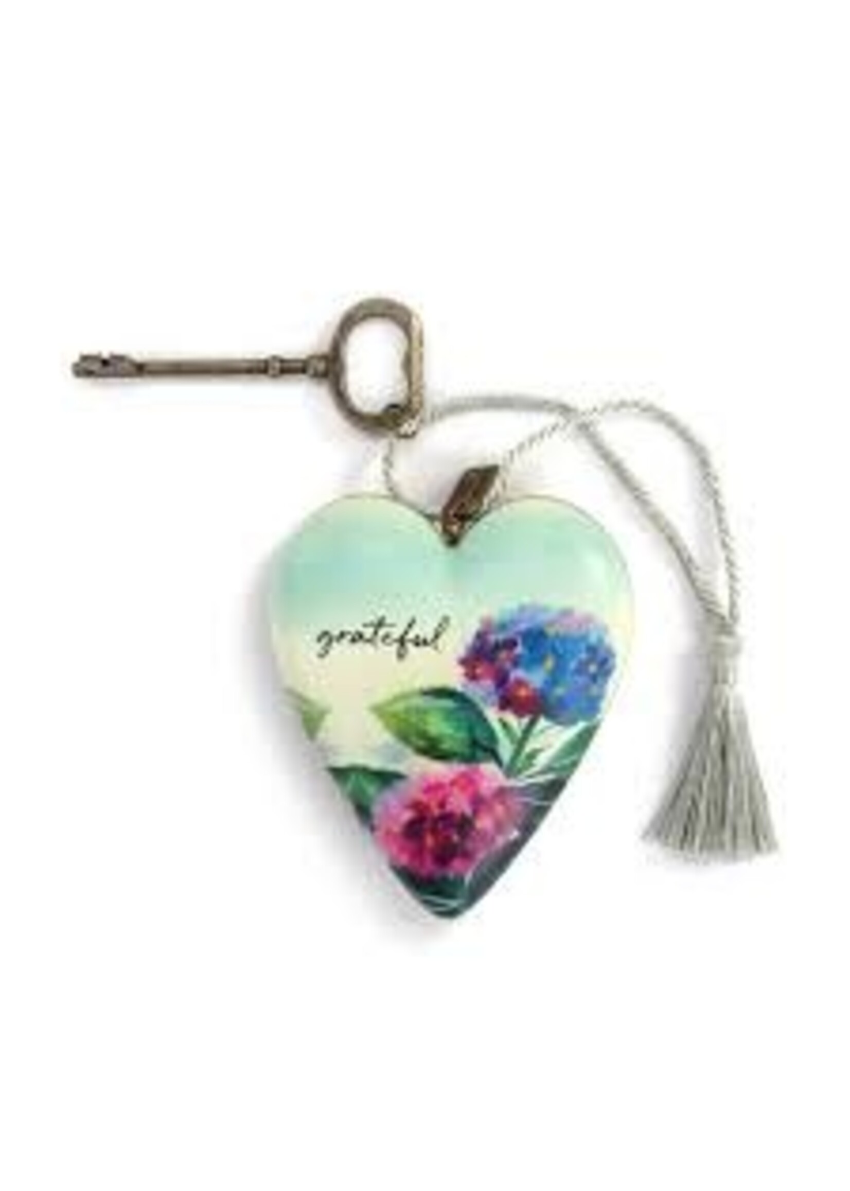 Art Hearts with key Grateful