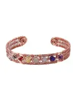 Bracelet Copper with Chakra Stones