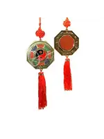 Mirror Feng Shui Hanging Bagua Yin Yang 13"L
