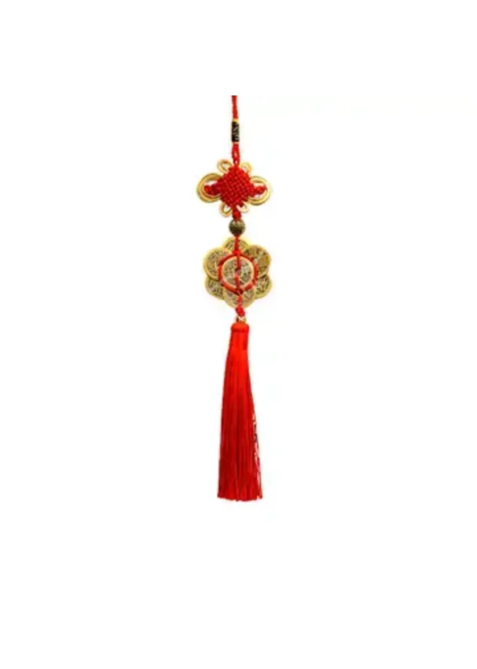 Feng Shui Hanging Multi Coin Bow 13.5"L