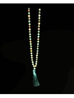 Pangaea MALA Moss Agate Knotted 108