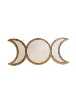 Crystal Grid Wood 10" Triple Moon