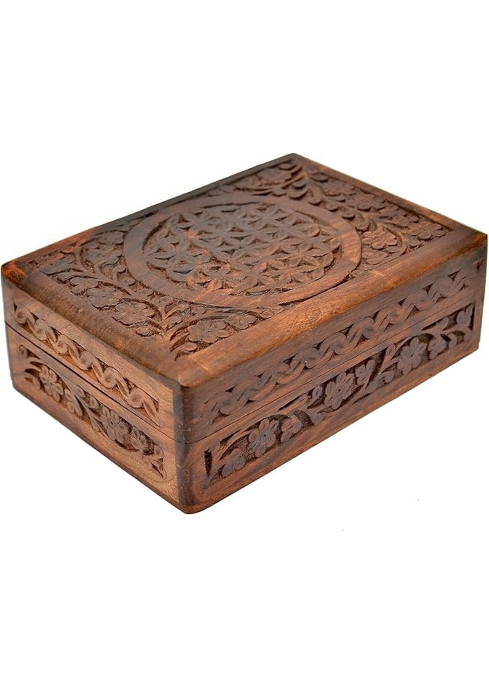 Wooden Box Flower of Life 5"x7"