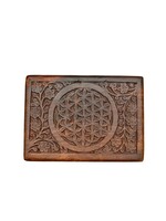Wooden Box Flower of Life 5"x7"
