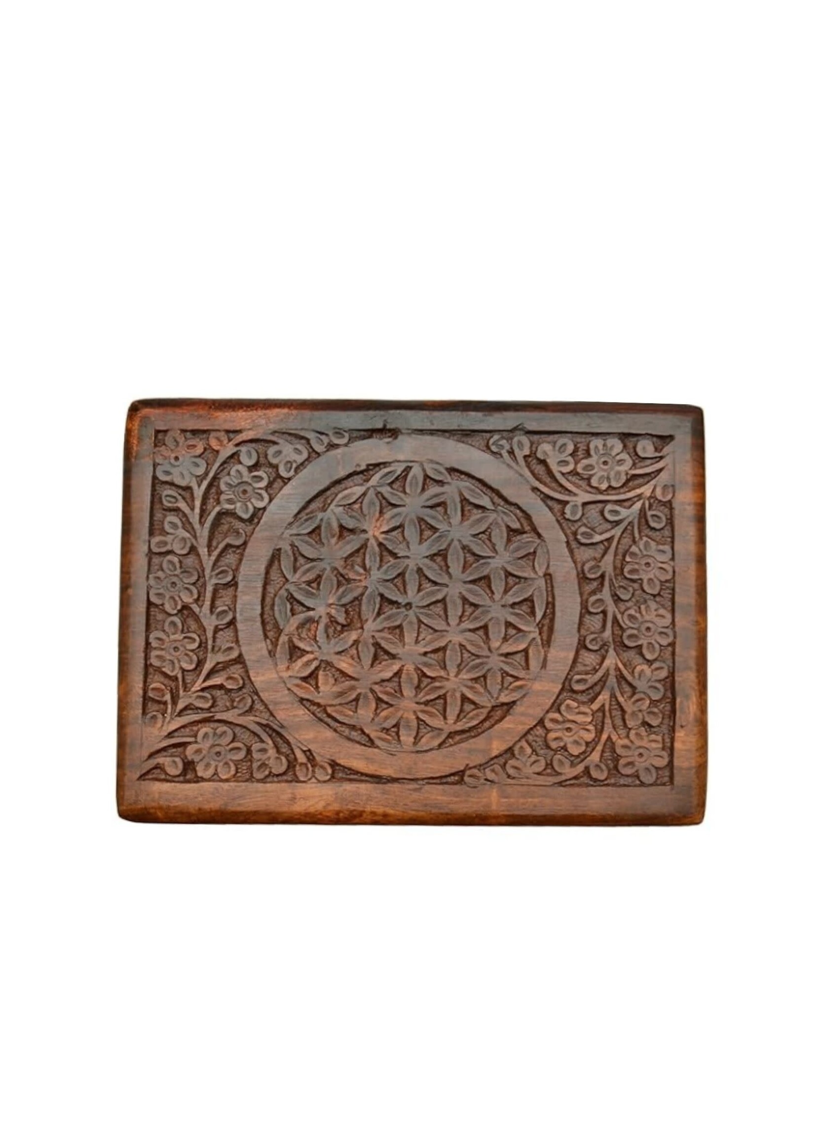 Wooden Box Flower of Life 5"x7"