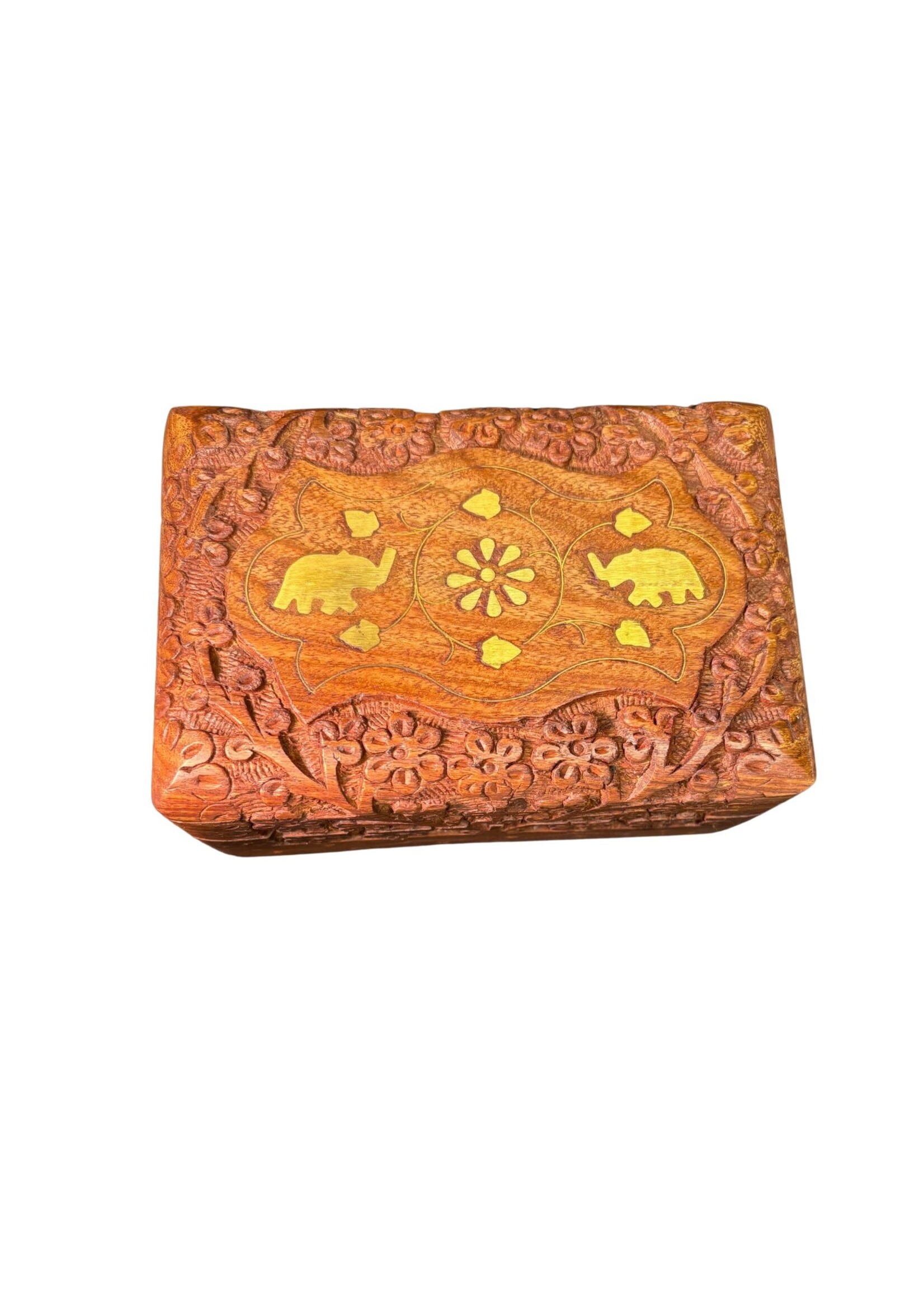 Wooden Box Elephant 4"x6"