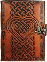 Journal Leather Celtic Heart 5"x7"