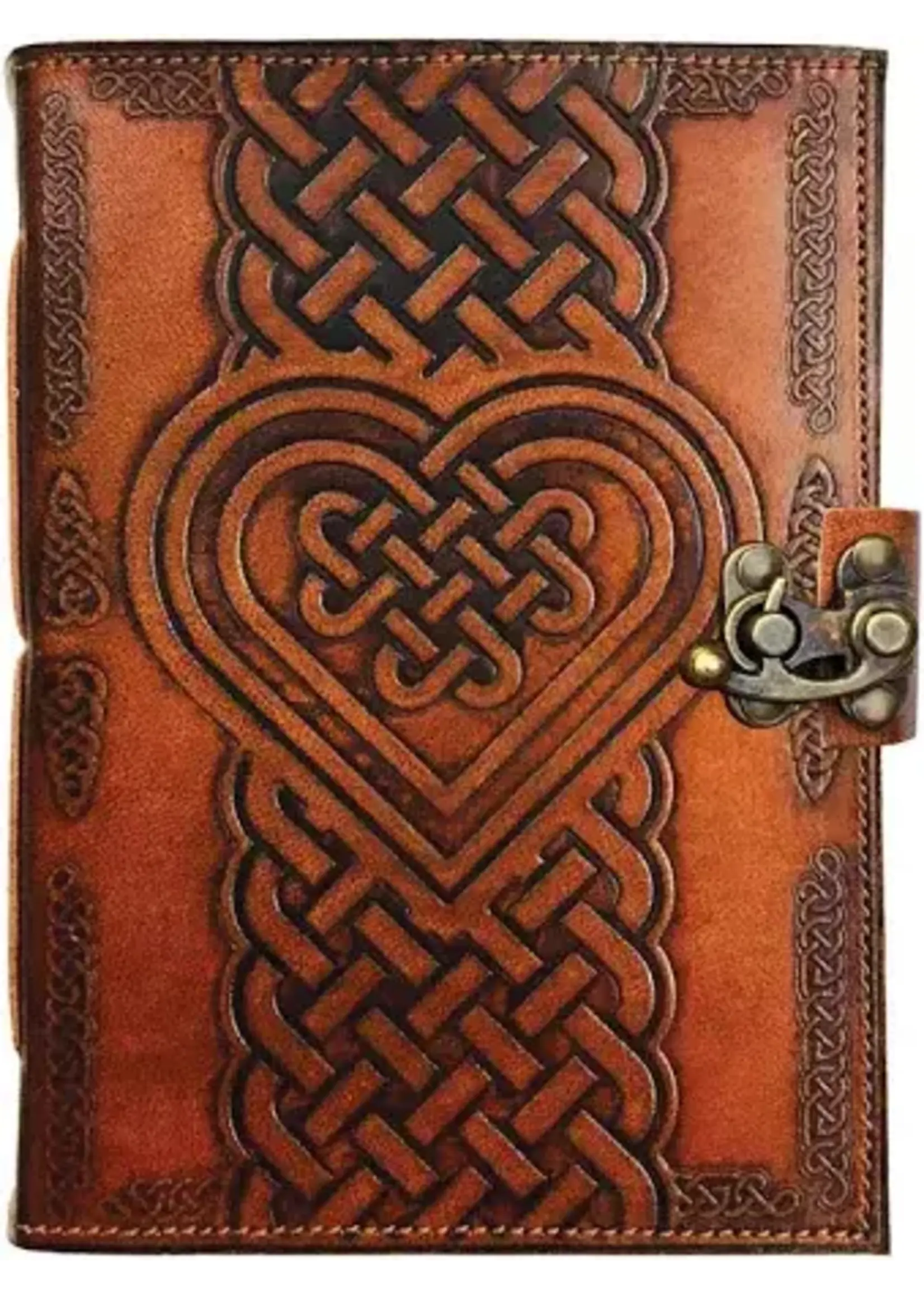 Journal Leather Celtic Heart 5"x7"