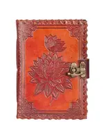 Journal Leather Lotus Flower 5"x7"