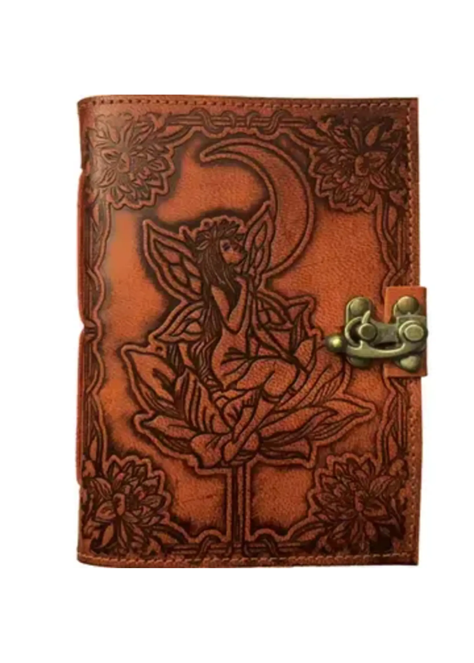 Journal Leather Fairy Moon Tarot 5"x7"