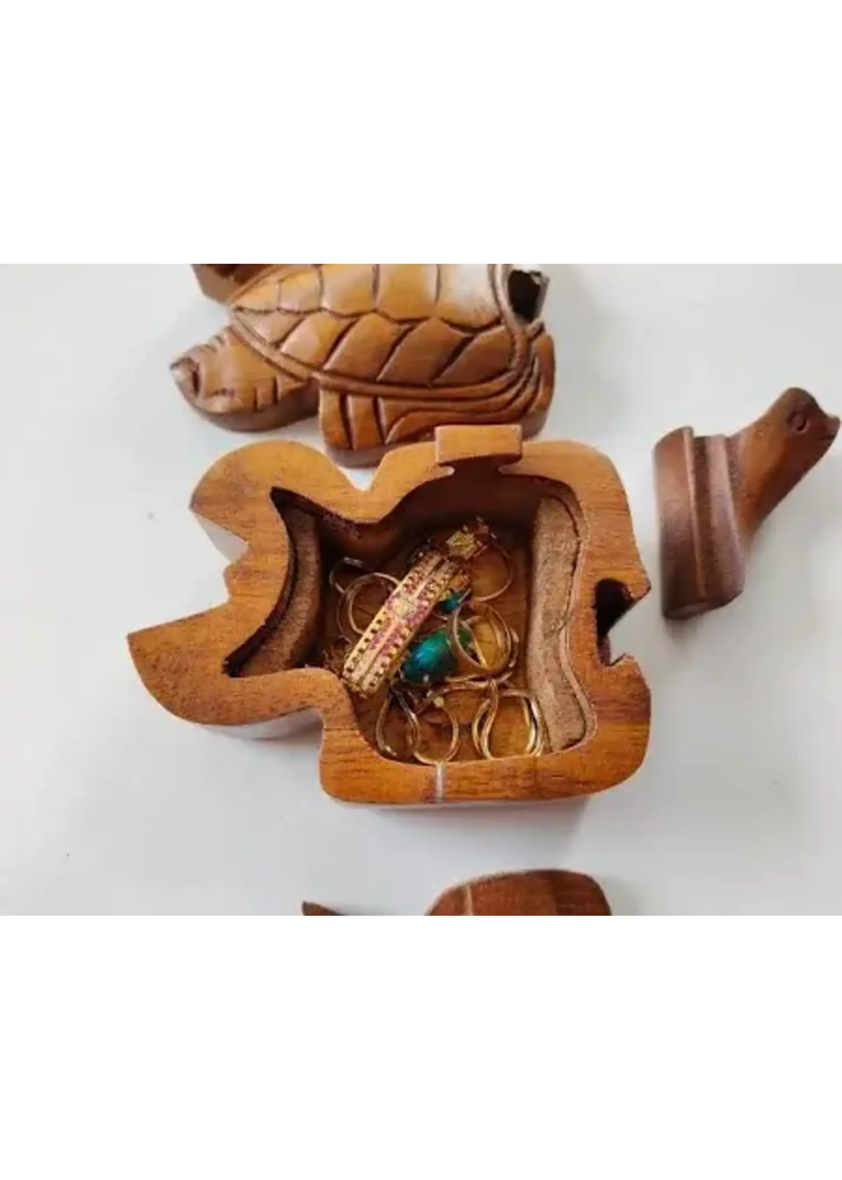 Wooden Puzzle Box Turtle