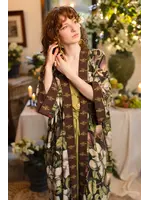 Kimono Robe Duster Fleur De Lune w Florals and Bees Opera Length