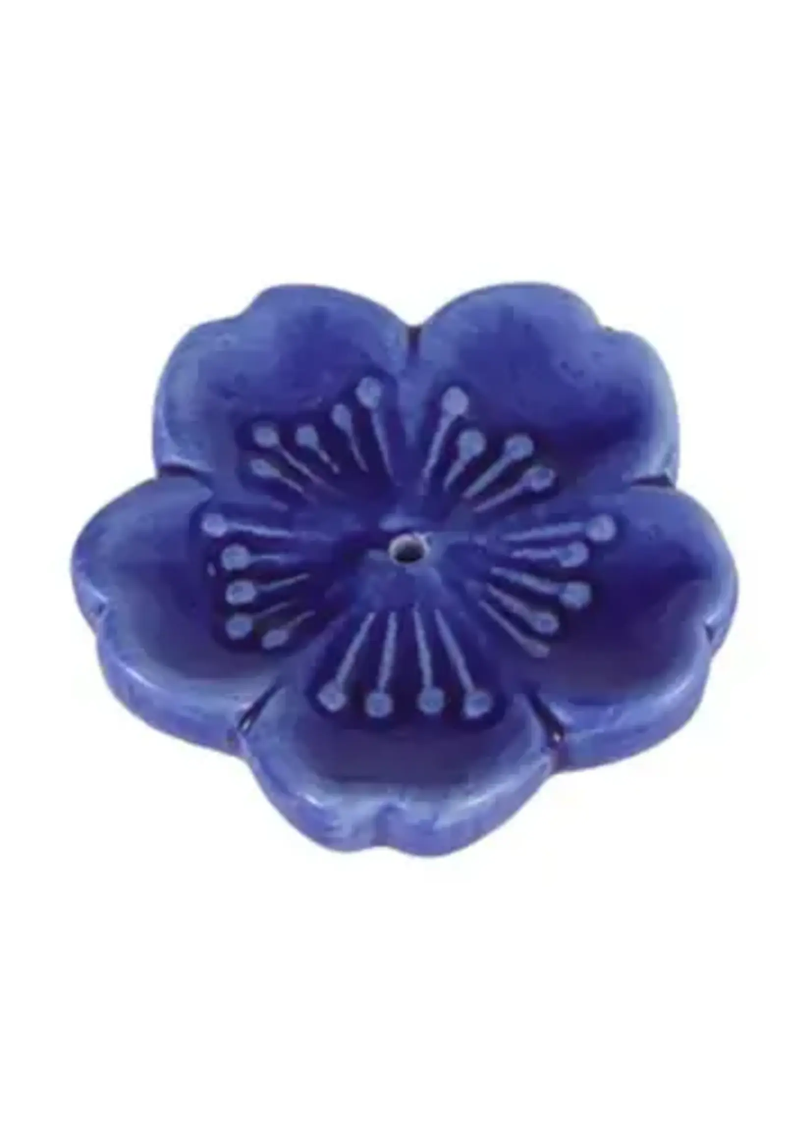Incense Holder Sakura Cherry Blossom Blue 2"